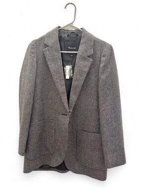 Madewell Herringbone Gray Blazer